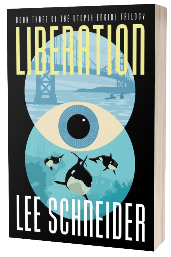 3d graphic for Liberation - Book Three of the Utopia Engine Trilogy